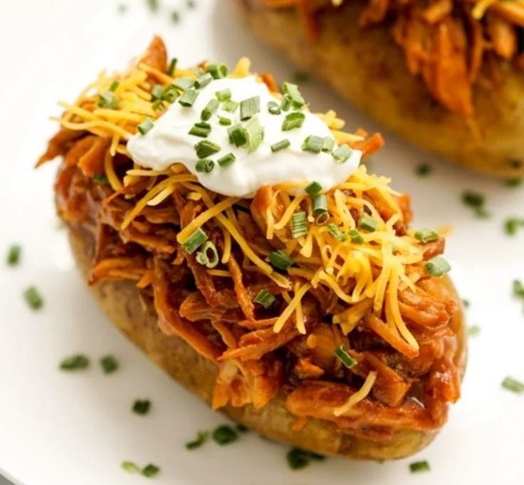 Baked Potato with BBQ Shredded Chicken