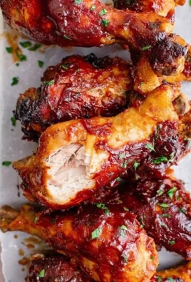 Delicious BBQ chicken drumsticks grilled to perfection with a savory glaze