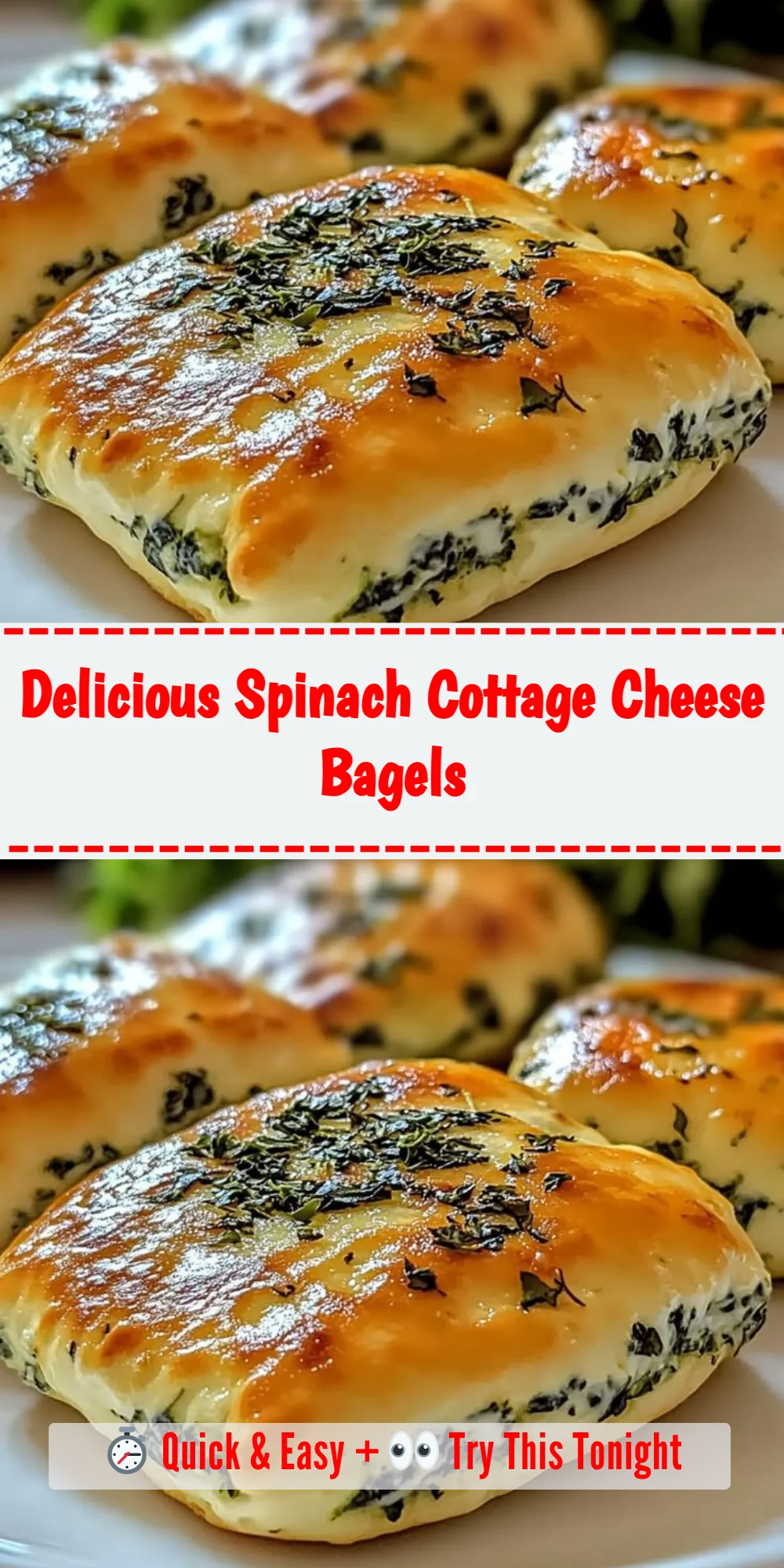Delicious Spinach Cottage Cheese Bagels