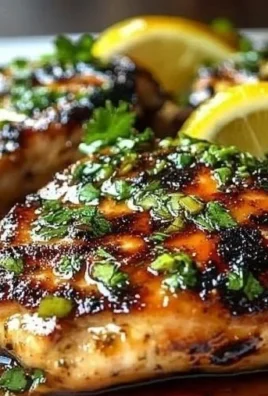 Delicious Key West grilled chicken garnished with fresh herbs