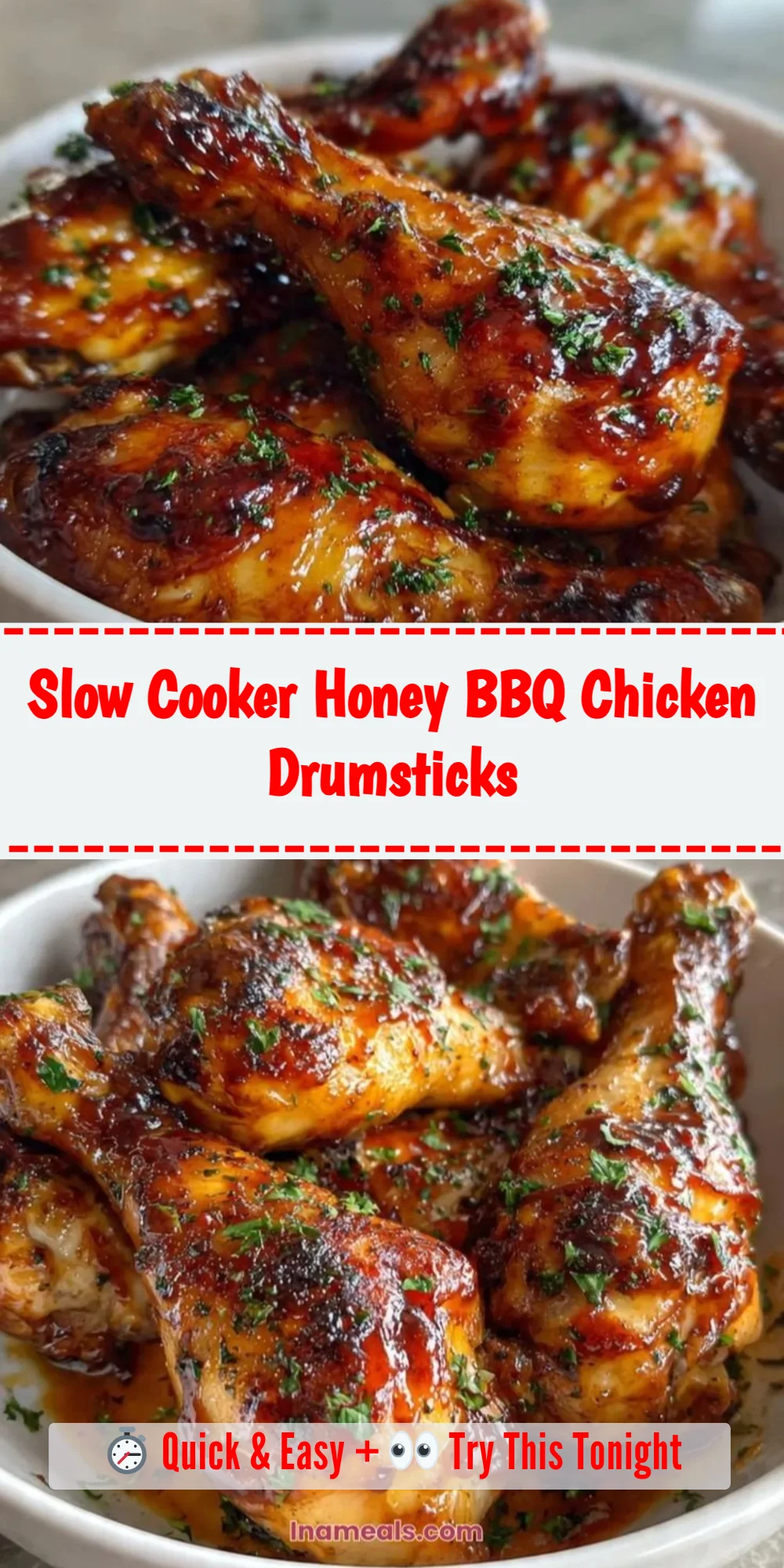 Slow Cooker Honey BBQ Chicken Drumsticks