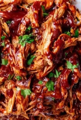 Delicious Sweet Baby Ray's Crockpot Chicken served in a bowl