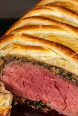 Delicious Wellington Filet served with gourmet sides and sauces