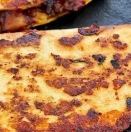 Blackstone Hot Honey BBQ Chicken Quesadillas ready to serve