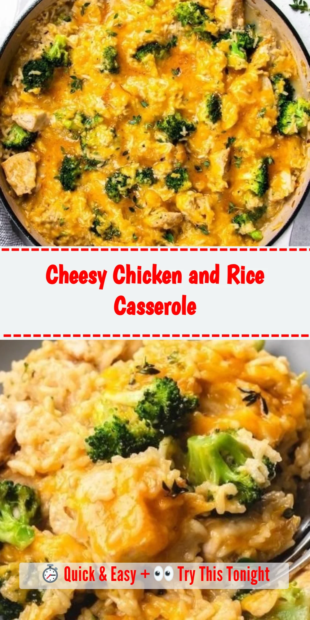 Cheesy Chicken and Rice Casserole
