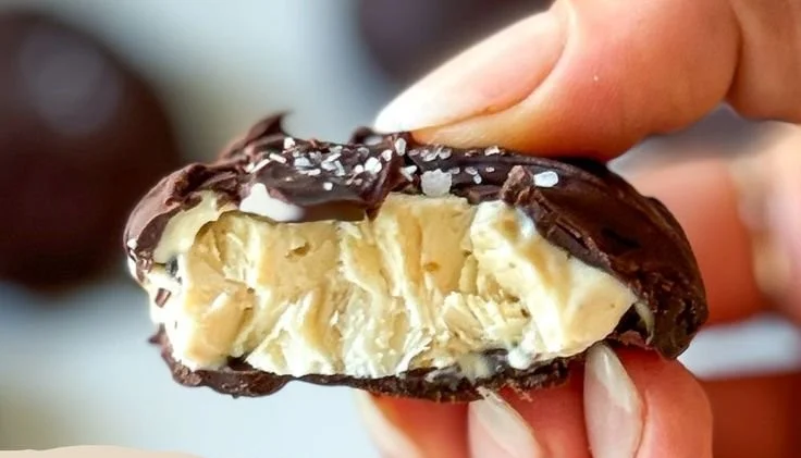 Chocolate Covered Frozen Greek Yogurt Bites