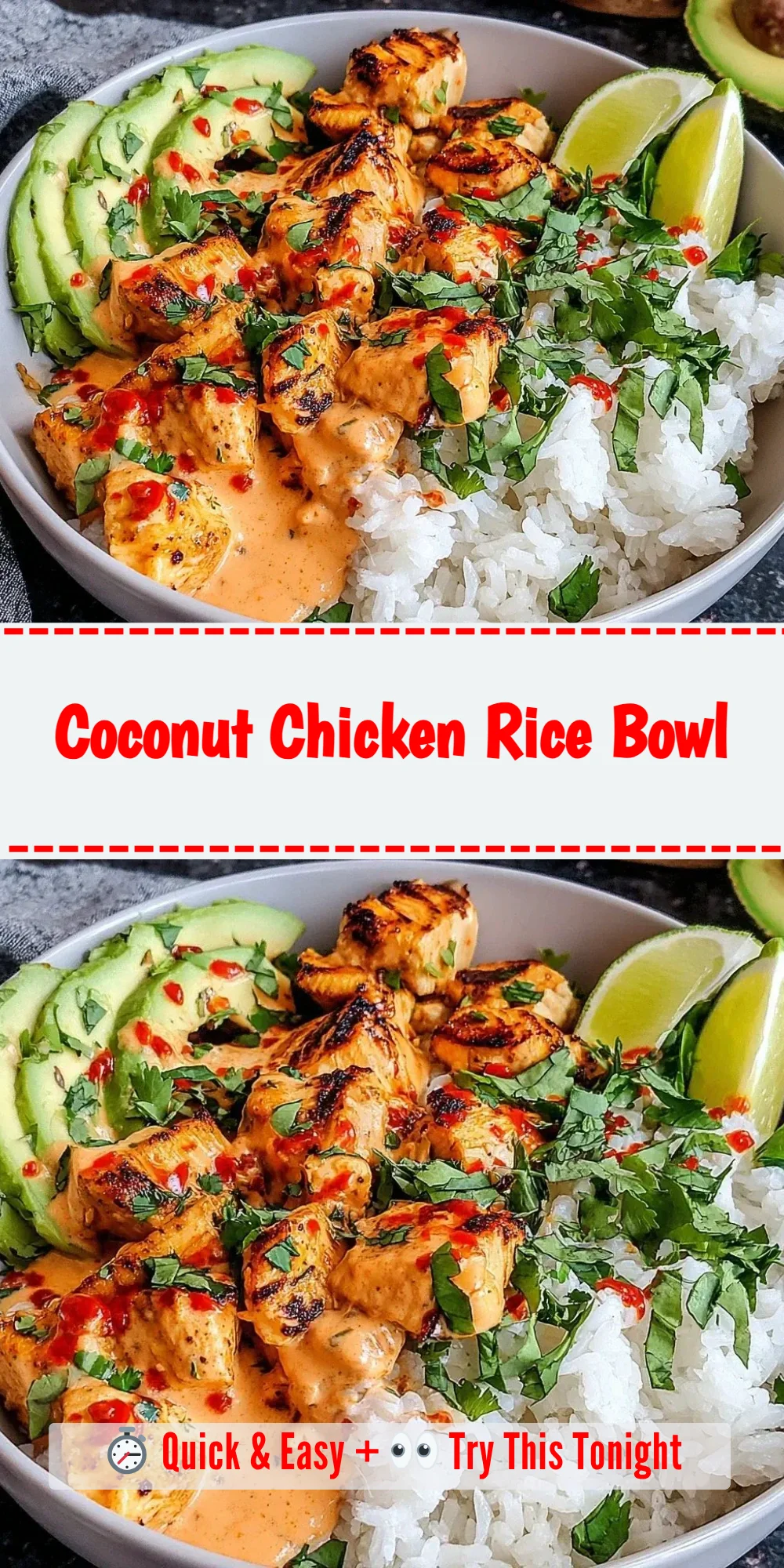 Coconut Chicken Rice Bowl