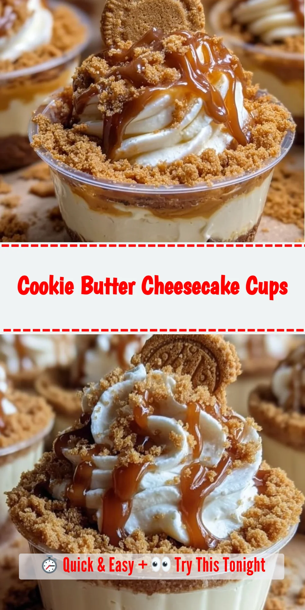 Cookie Butter Cheesecake Cups