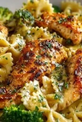 Cowboy Butter Lemon Bowtie Chicken with Broccoli on a plate