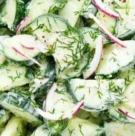 Fresh Cucumber Dill Salad with vibrant cucumbers and herbs