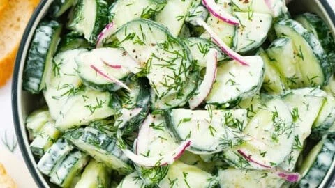 Fresh Cucumber Dill Salad with vibrant cucumbers and herbs