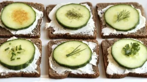 Cucumber Sandwiches and Appetizers
