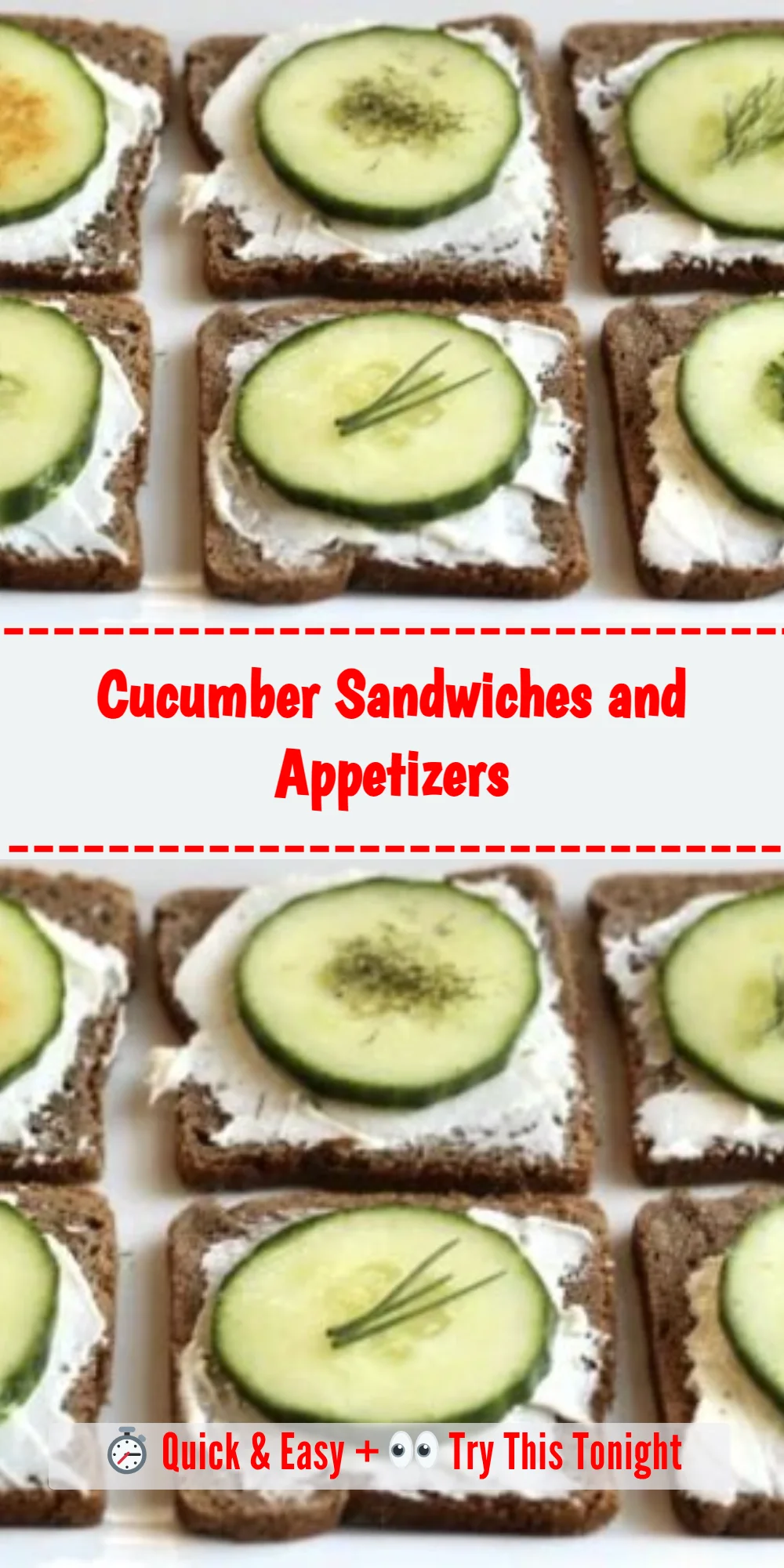 Cucumber Sandwiches and Appetizers