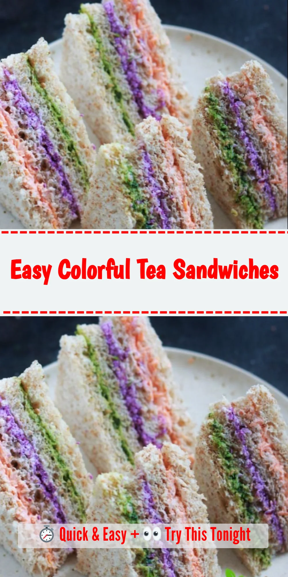 Easy Colorful Tea Sandwiches