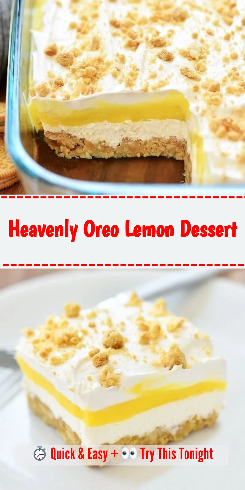 Heavenly Oreo Lemon Dessert