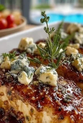 Delicious hot honey infused feta chicken dish garnished with herbs