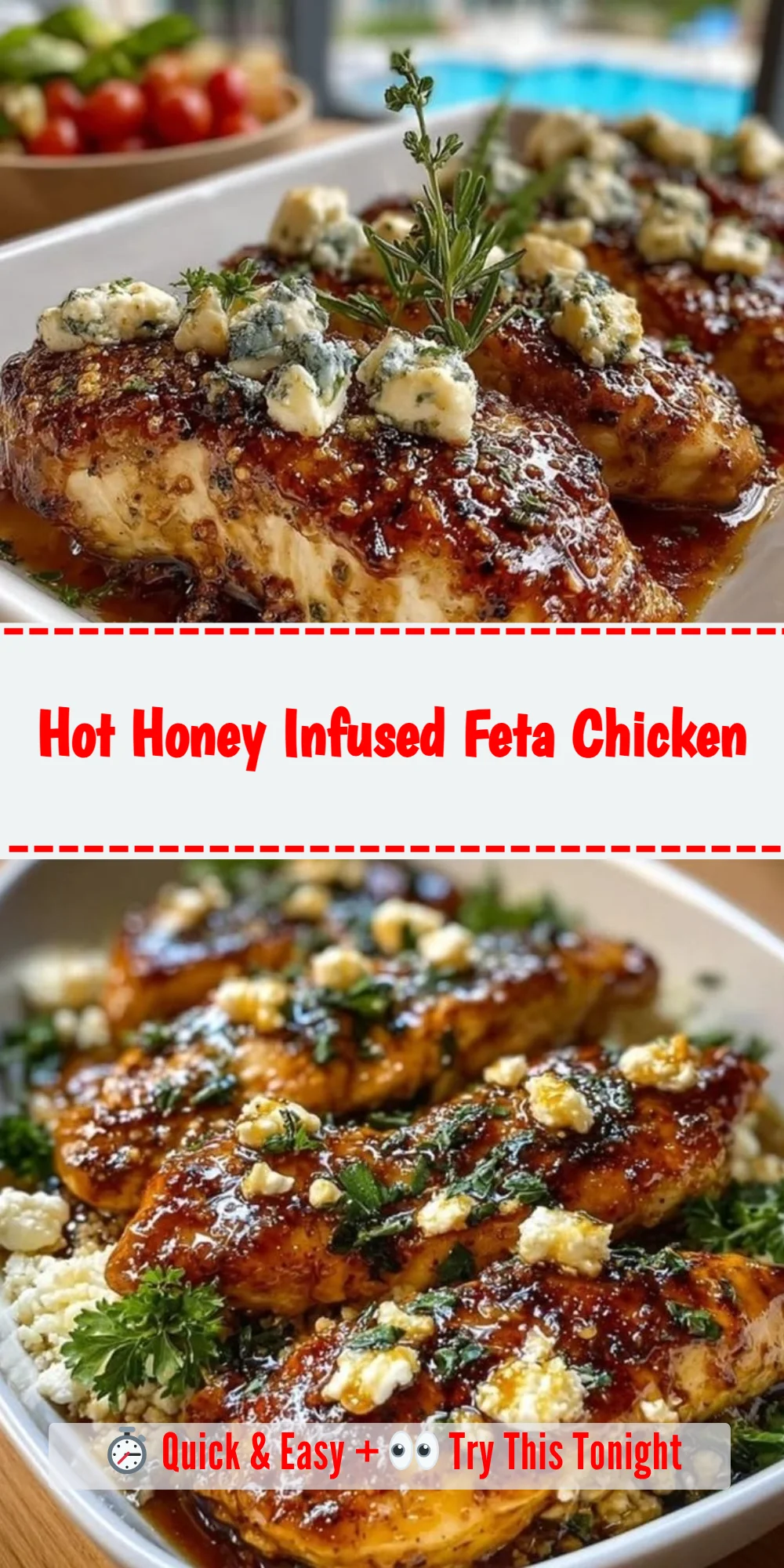 Hot Honey Infused Feta Chicken