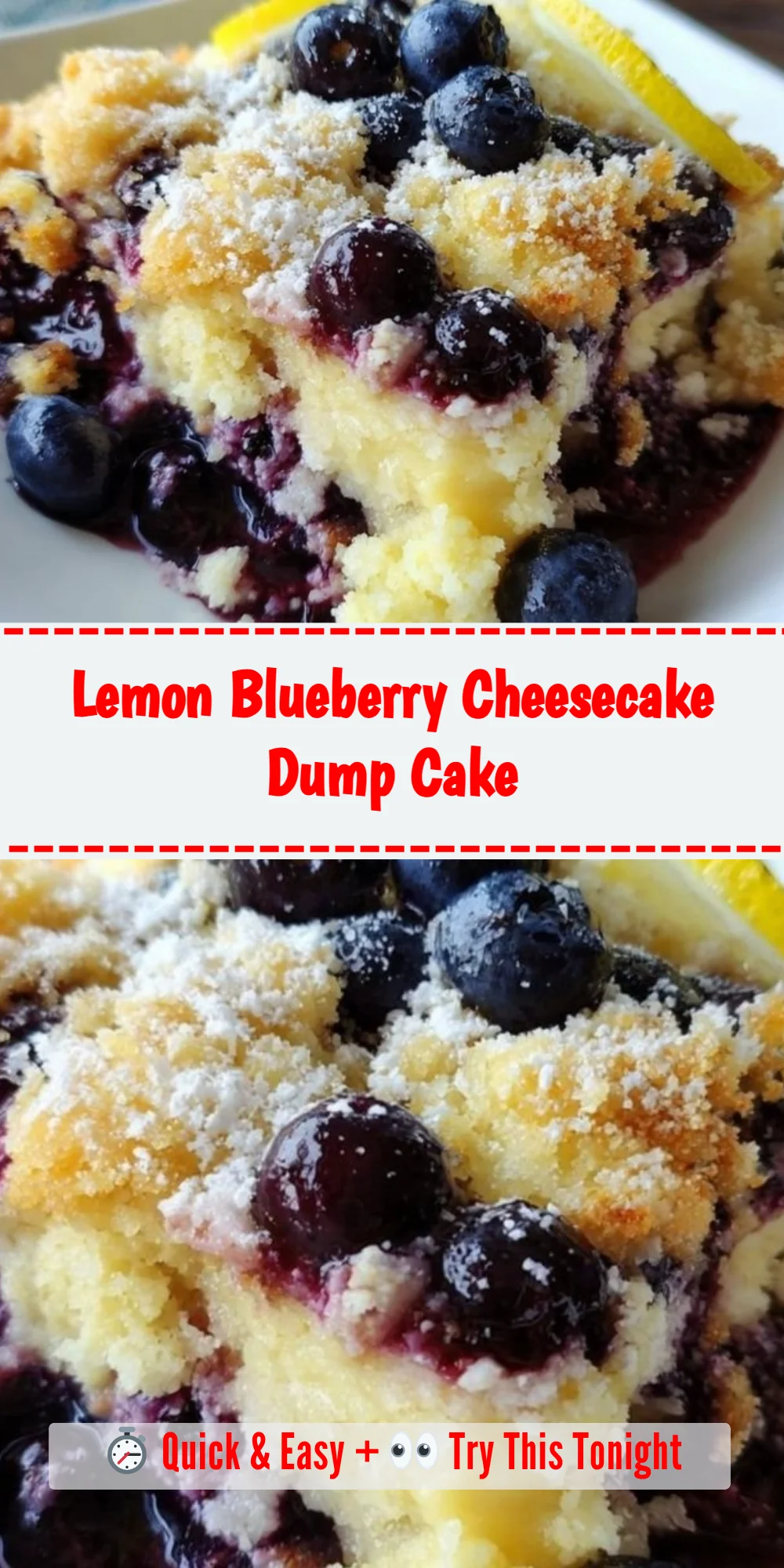 Lemon Blueberry Cheesecake Dump Cake