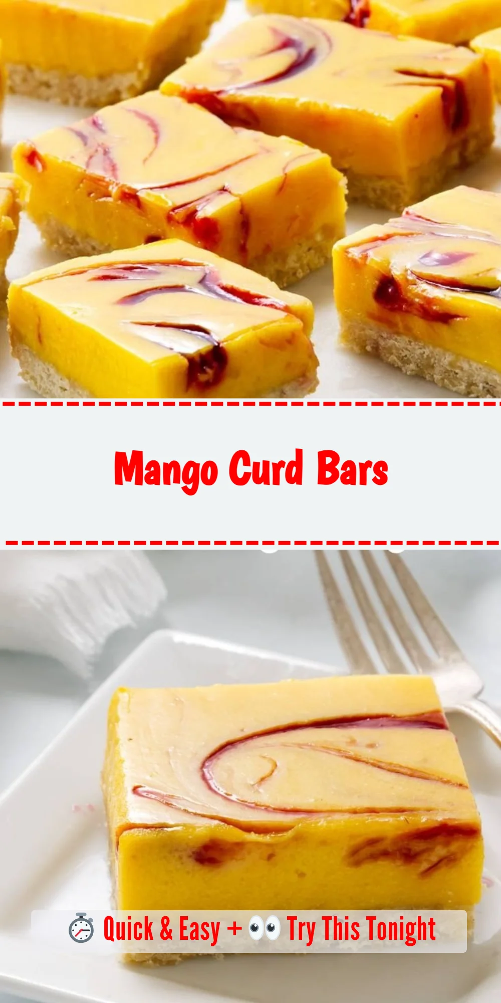 Mango Curd Bars