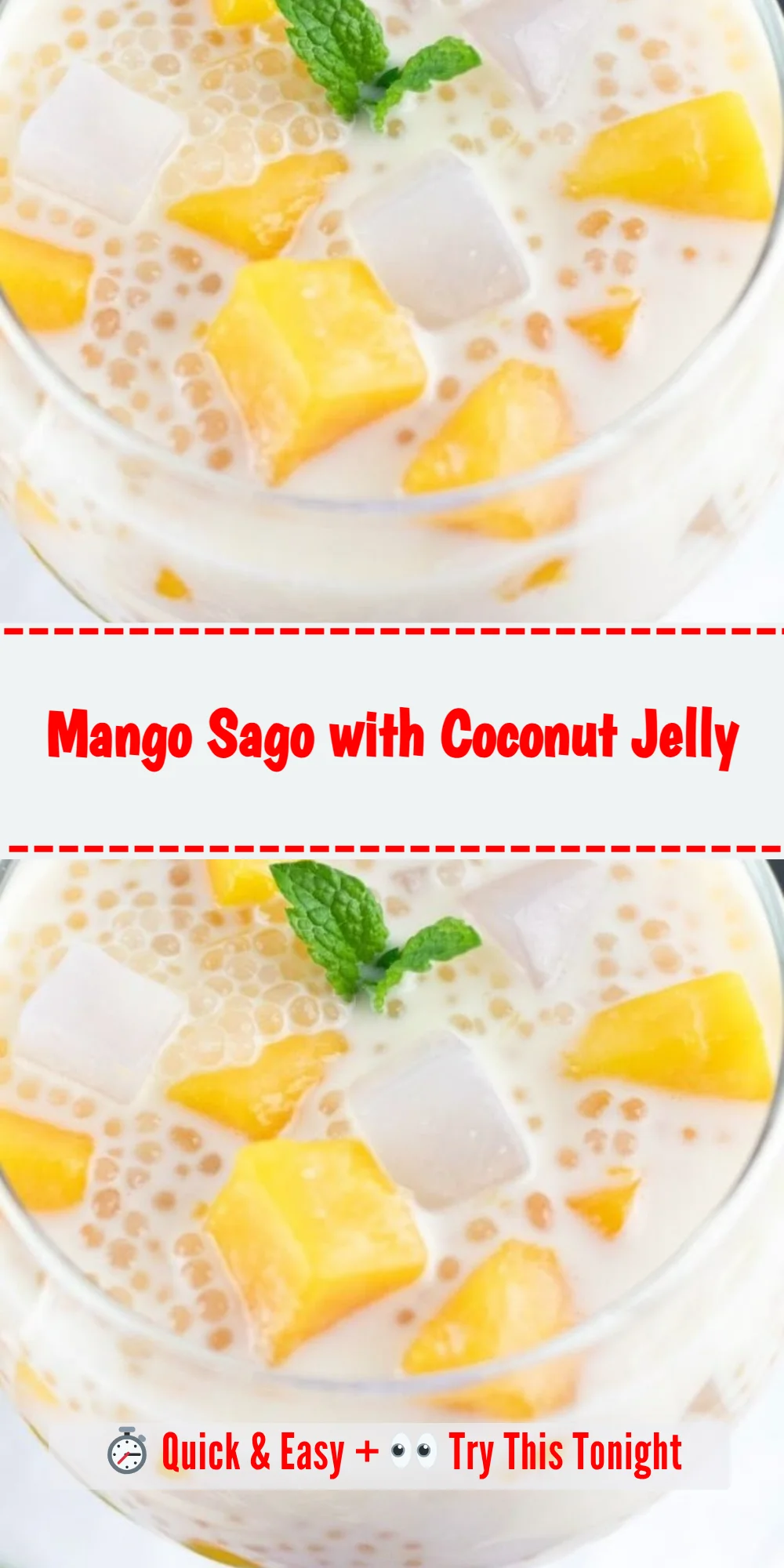 Mango Sago with Coconut Jelly