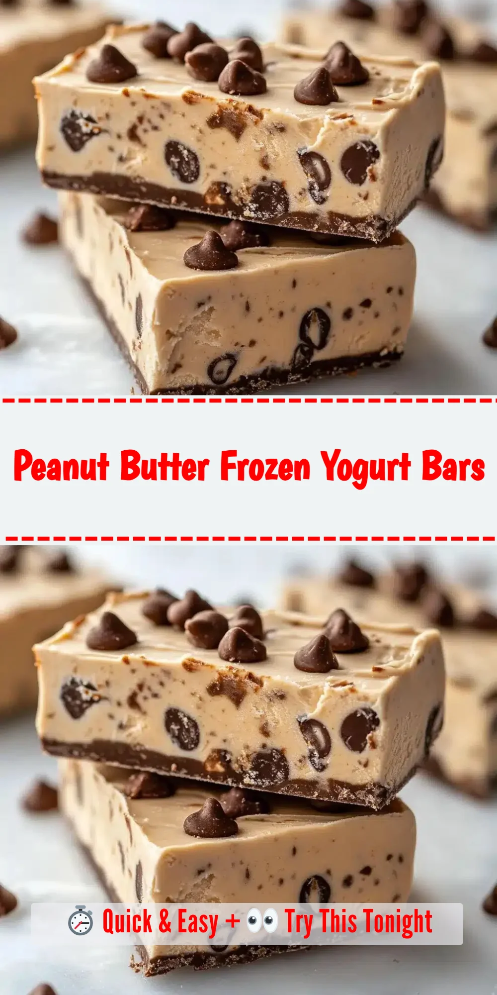 Peanut Butter Frozen Yogurt Bars