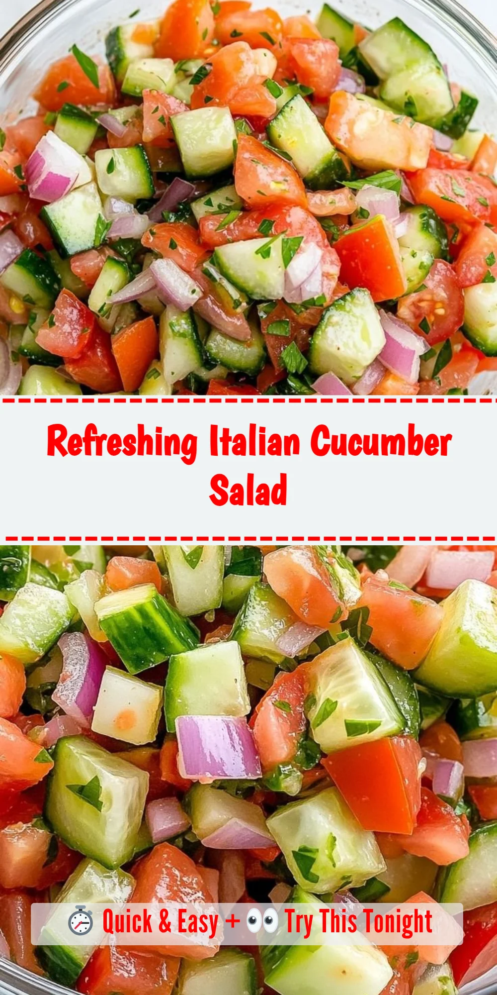 Refreshing Italian Cucumber Salad