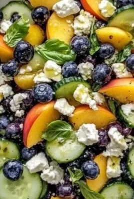 Bowl of refreshing summer salad with colorful vegetables and herbs