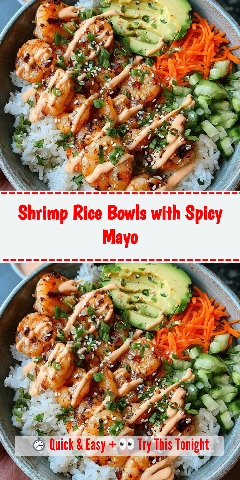 Shrimp Rice Bowls with Spicy Mayo