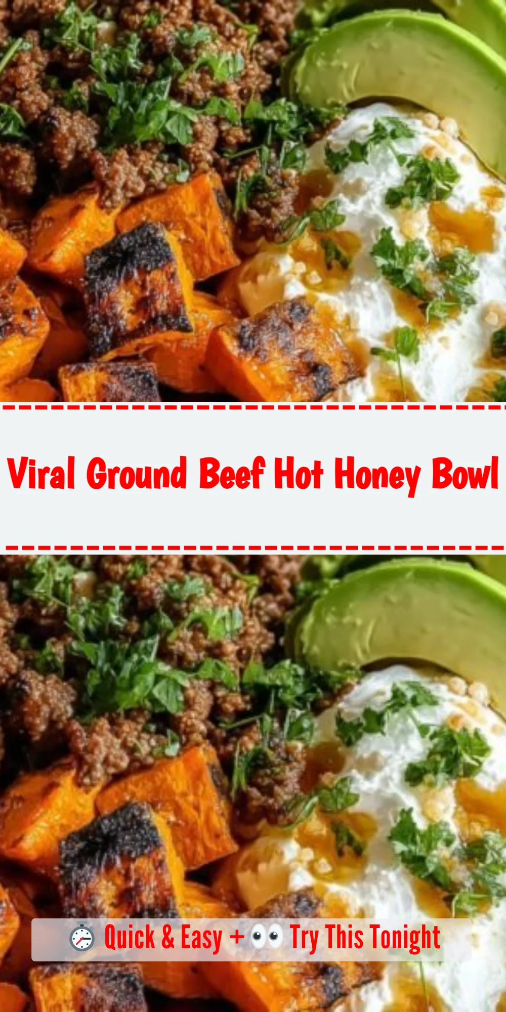 Viral Ground Beef Hot Honey Bowl