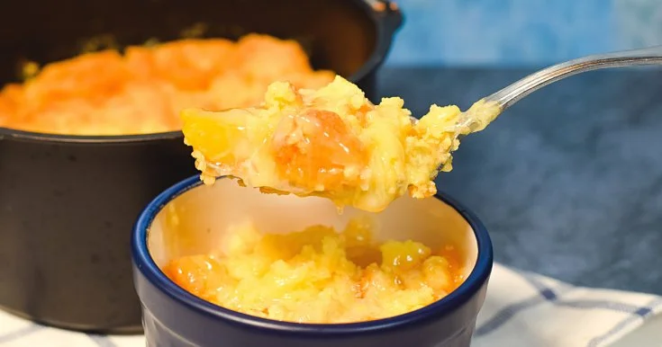 3-Ingredient Peach Cobbler in the Air Fryer