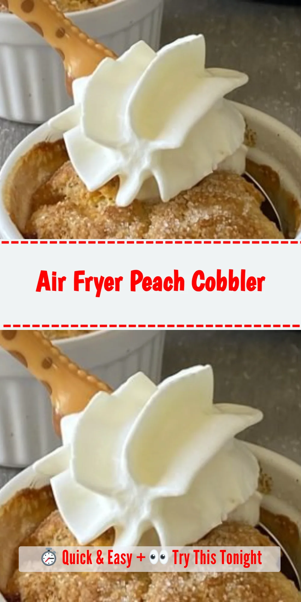 Air Fryer Peach Cobbler