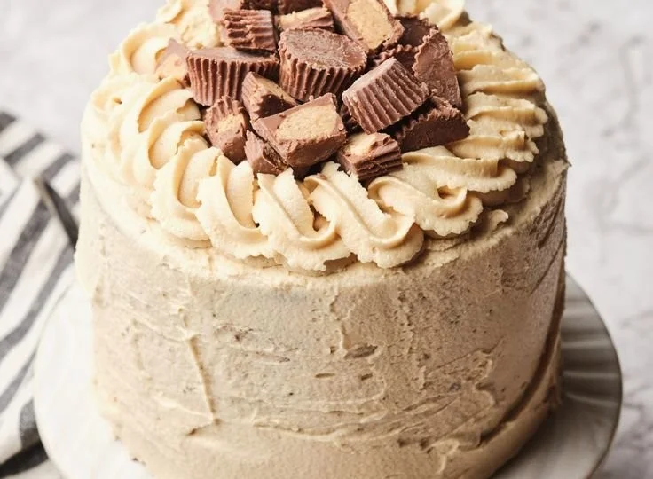 Bakery-Style Chocolate Cake with Peanut Butter Frosting