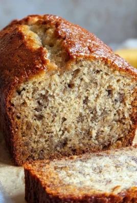Delicious homemade banana bread in a loaf pan