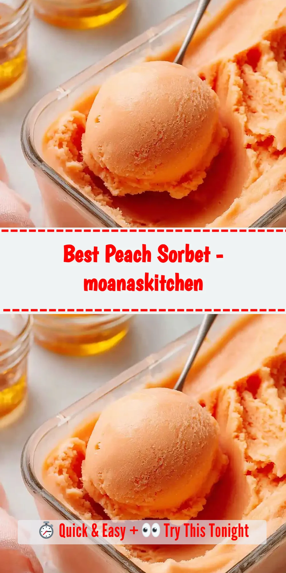 Best Peach Sorbet - moanaskitchen