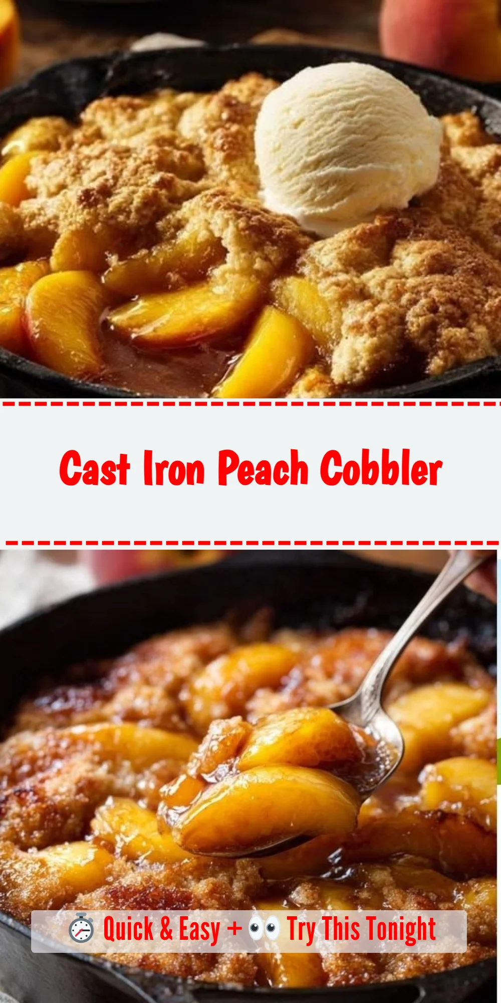 Cast Iron Peach Cobbler