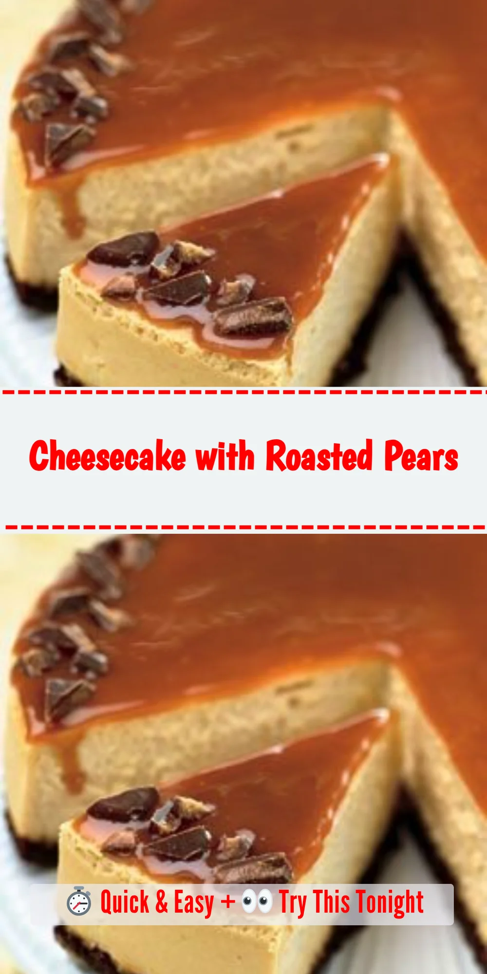 Cheesecake with Roasted Pears