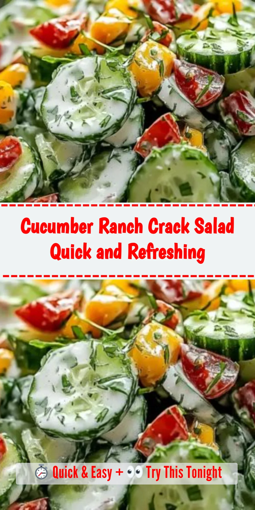 Cucumber Ranch Crack Salad Quick and Refreshing