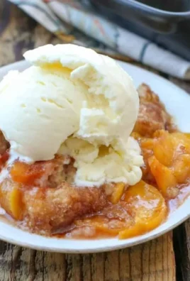 Delicious homemade peach cobbler recipe with fresh peaches