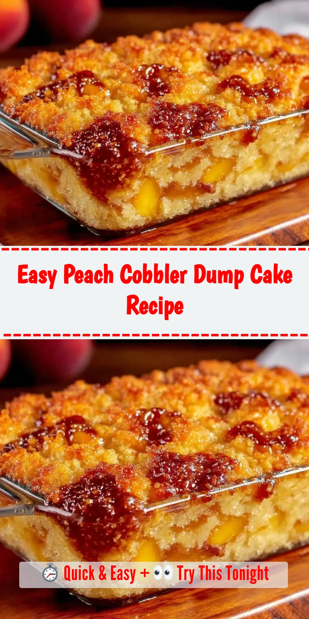 Easy Peach Cobbler Dump Cake Recipe