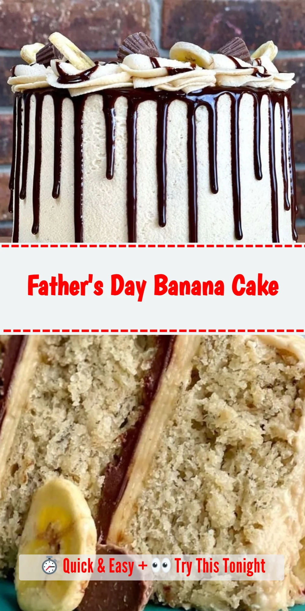 Father's Day Banana Cake