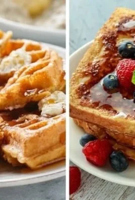 Delicious Father's Day brunch spread with pancakes and fresh fruit