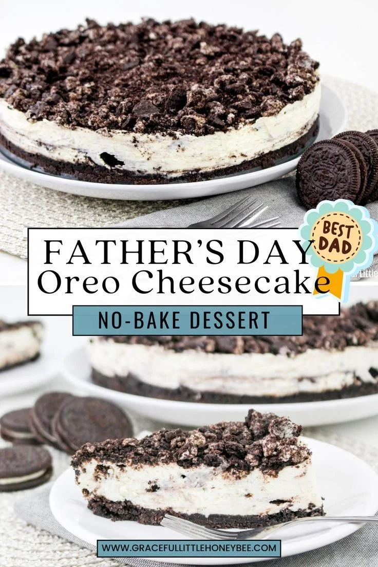 Father's Day Oreo Cheesecake No-Bake Dessert