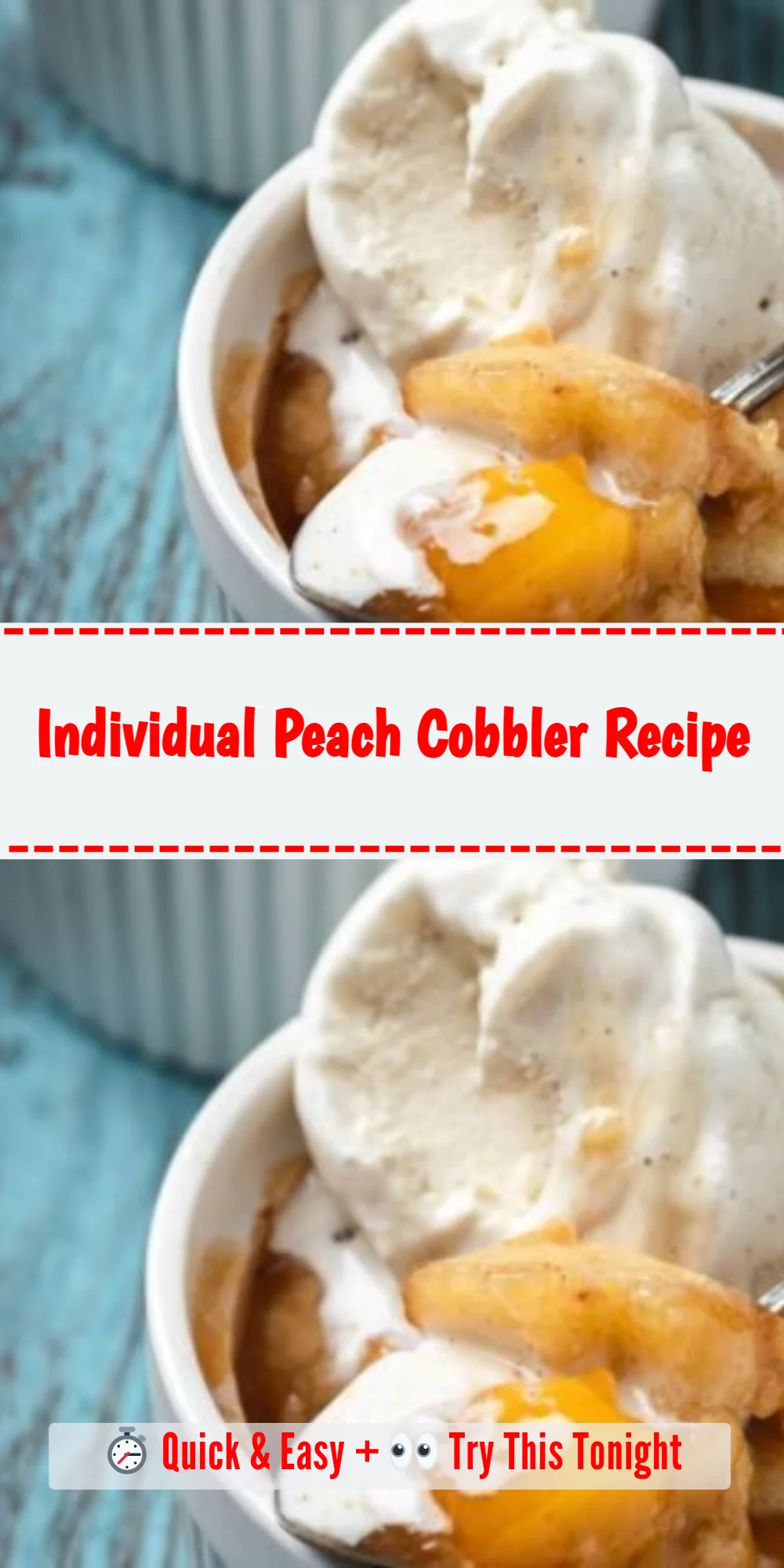 Individual Peach Cobbler Recipe