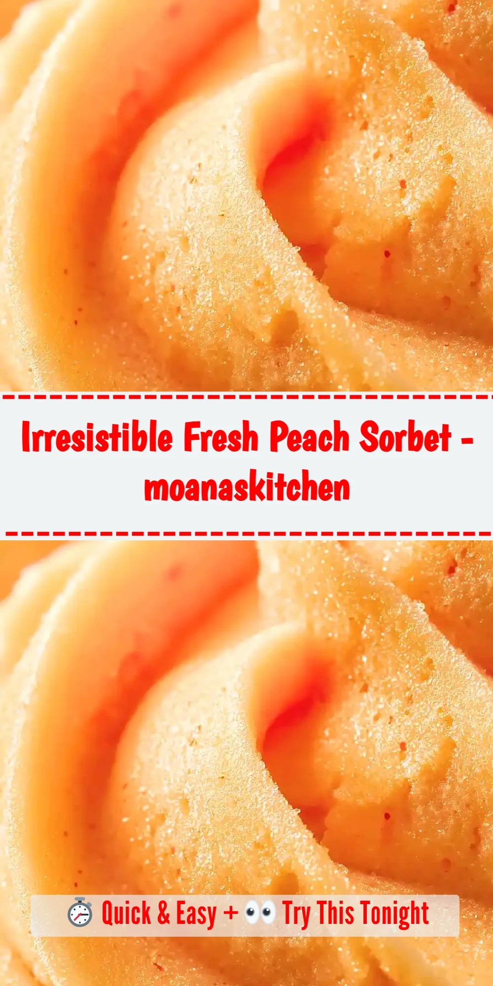 Irresistible Fresh Peach Sorbet - moanaskitchen