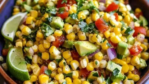 Juicy Summer Corn Avocado Salad