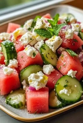 Mediterranean Watermelon Salad with Feta, a delicious summer dish