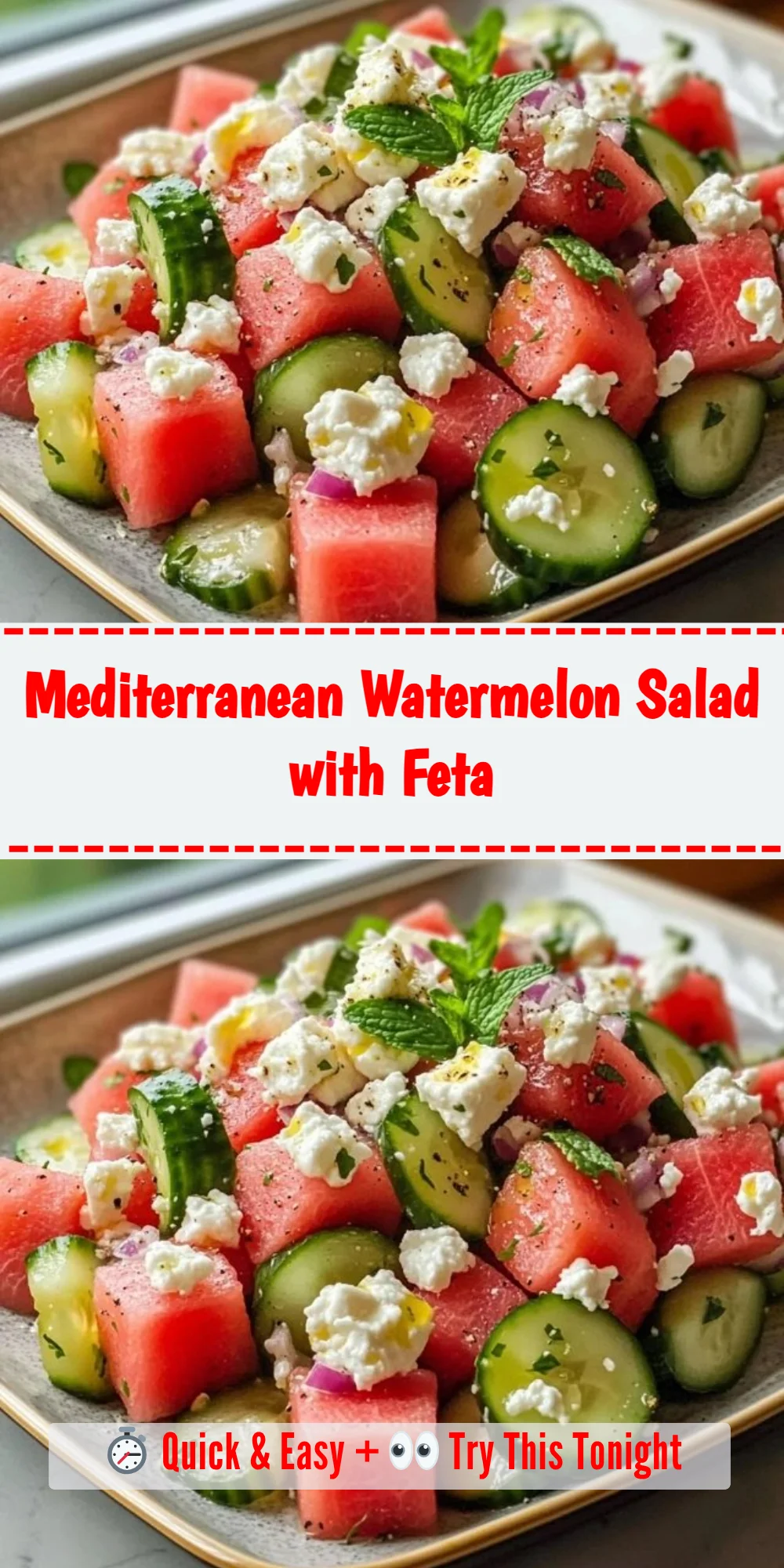 Mediterranean Watermelon Salad with Feta