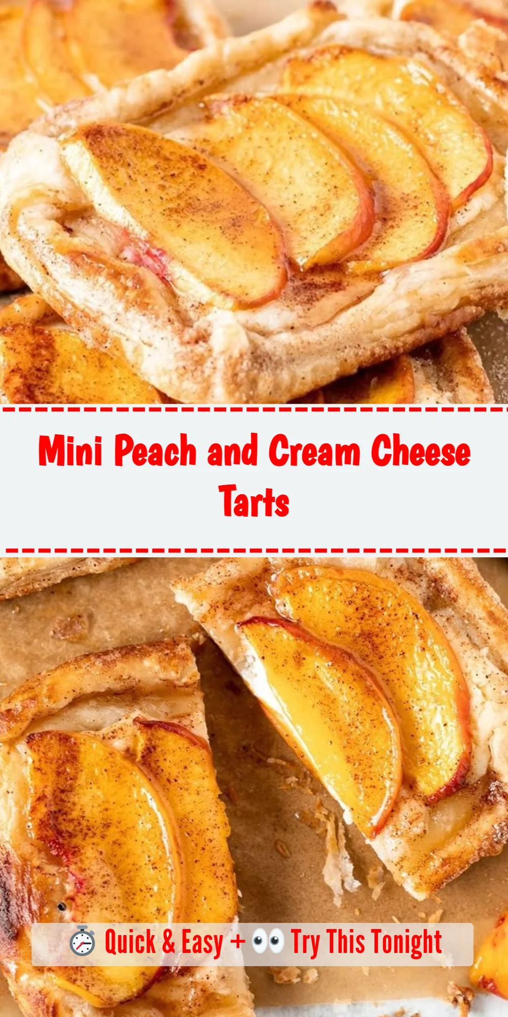 Mini Peach and Cream Cheese Tarts