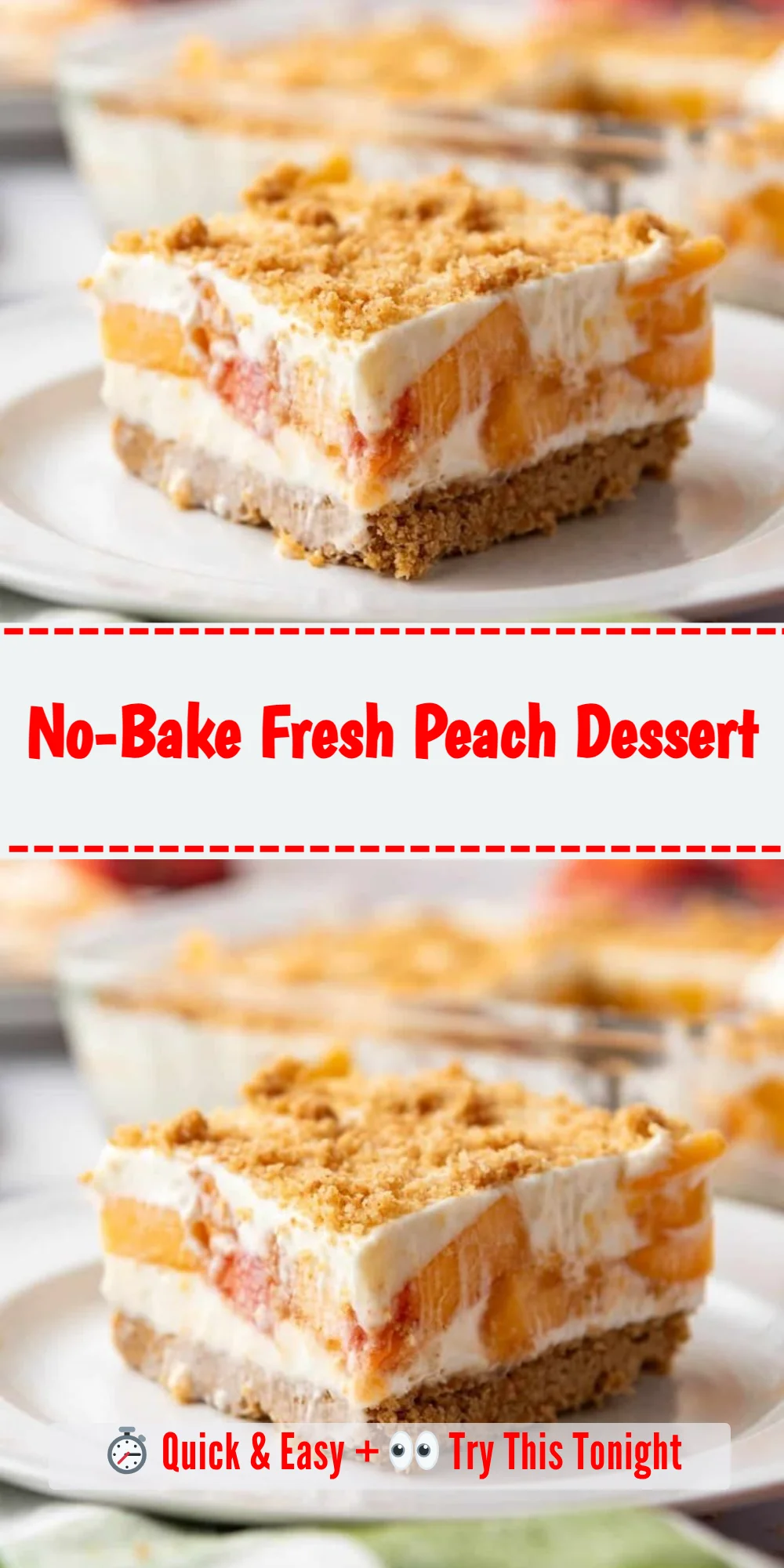 No-Bake Fresh Peach Dessert