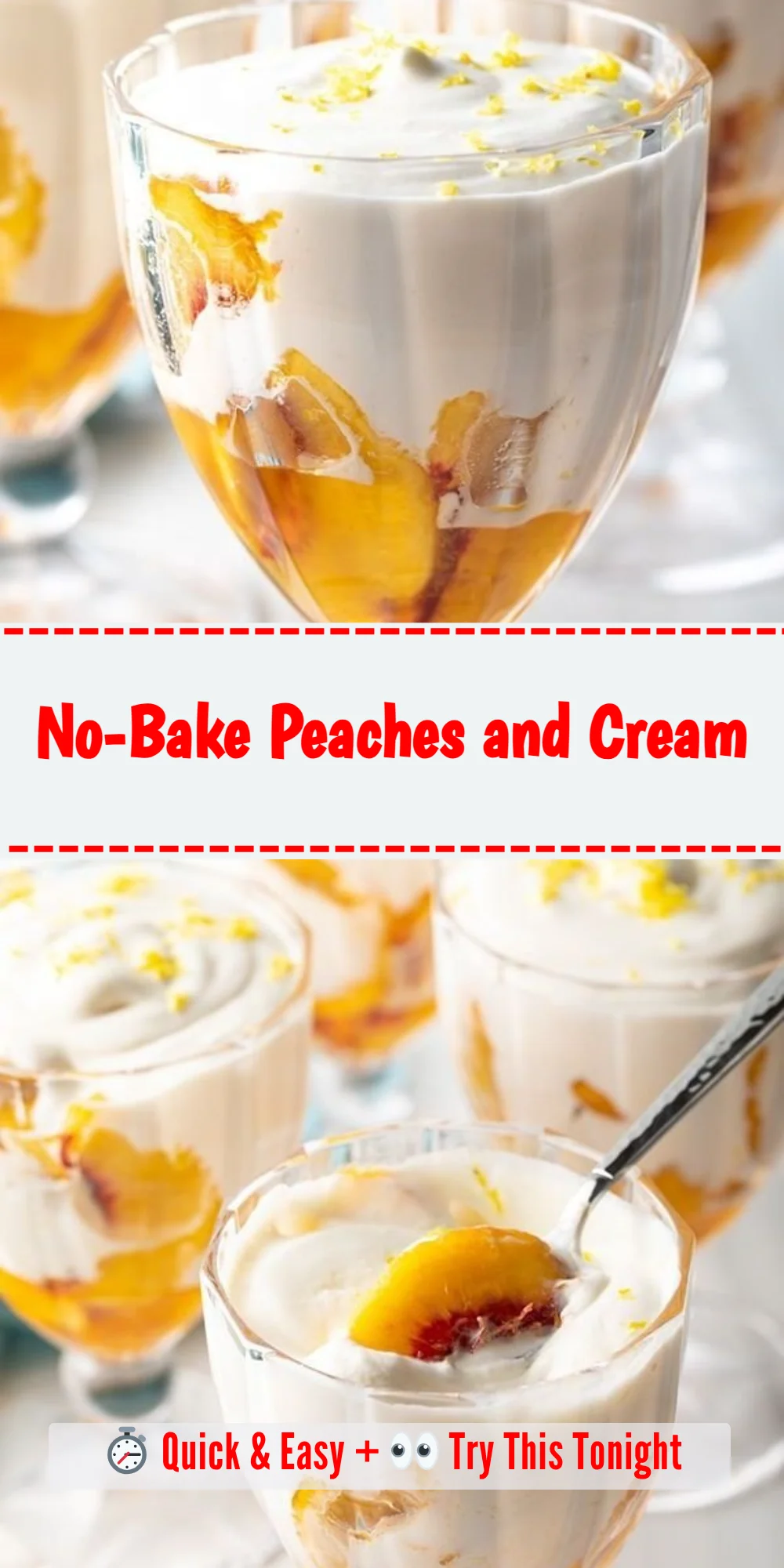 No-Bake Peaches and Cream